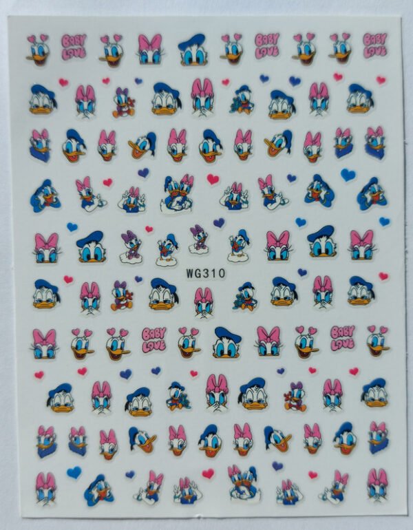 Adesivo de Unhas - Desenho Donald:WG310