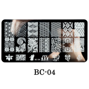 Placa de carimbo Nail Art Rendas BC 04