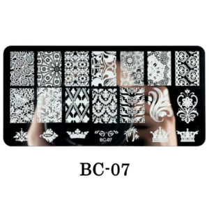 Placa de carimbo Nail Art Rendas BC 07