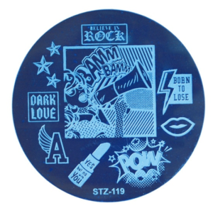 Placa de carimbo Nail Art Temas STZ 119