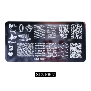 Placa de carimbo Nail Art Letras STZ FB05
