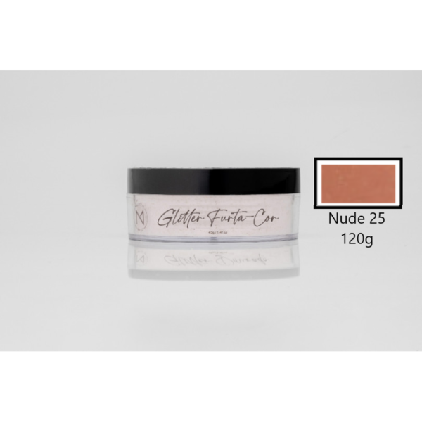 Po Acrilico C/ Glitter Furta-Cor  Nude 25  120 Gr  Majestic Nails
