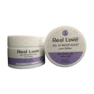 Real Love Gel Light Glitter 15ml Transparente 1