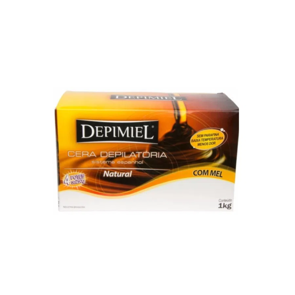 Depimiel Cera Deo Natural 1000g - 4 Potes X 250g