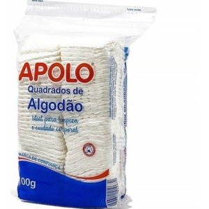 Algodao Apolo Quadrado Facial Ziplock 100g