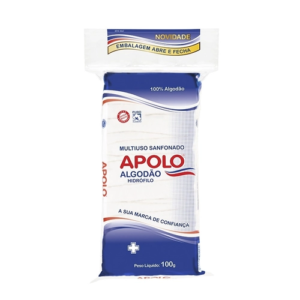 Apolo Algodao Multiuso Ziplock Sanfonado 100g
