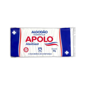Apolo Algodao Multiuso Ziplock Sanfonado 50g