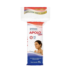 Apolo Algodao Quadrado Facial Ziplock 50g