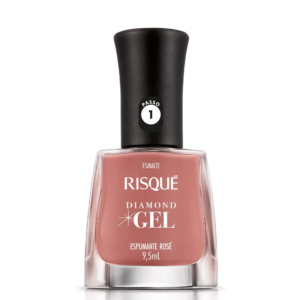 Esmalte Risque Diamond Gel Espumante Rose Cremoso 9,5ml
