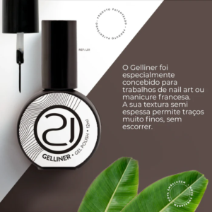Nails 21 Gelliner Preto 12ml