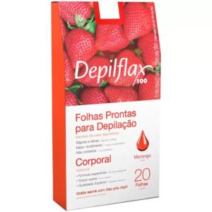 Depilflax Folhas Prontas Corporais Morango 20un