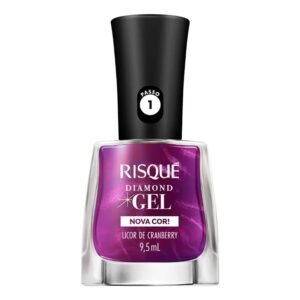 Esmalte Risque Diamond Gel Licor de Cranberry 9,5ml