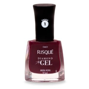 Esmalte Risque Diamond Gel Amora Negra Cremoso 9,5ml