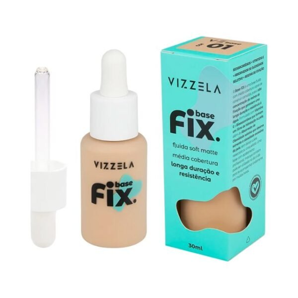 BASE LÍQUIDA FIX - COR 01 - VIZZELA